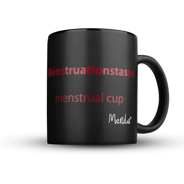 Merula MenstrualCUP mug en céramique noir rouge